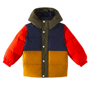 colour block puffer jacket