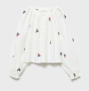 floral embroidered blouse