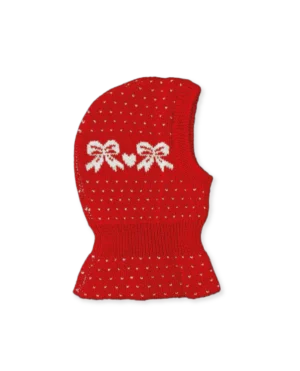 red wool balaclava