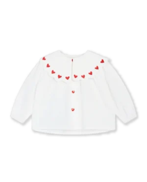 girls heart collar blouse