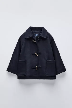 girls navy duffle coat