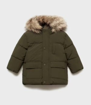 khaki fleece lined parka