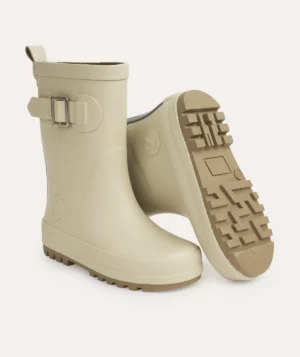 cream kids rain boots