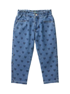 kids heart print jeans