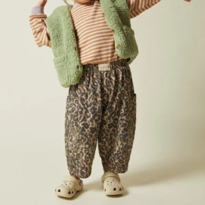 kids leopard trousers