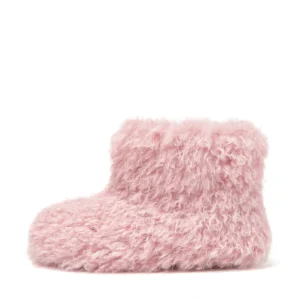 Pink fluffy kids boots
