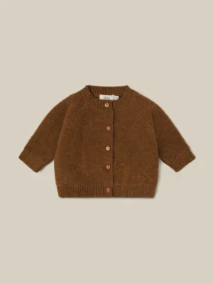chestnut wool baby toddler cardigan