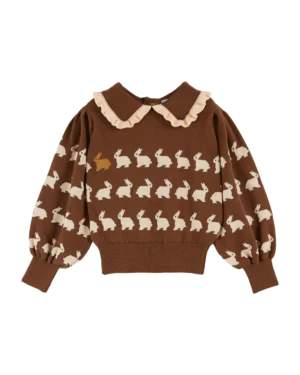 brown bunny collar jumper