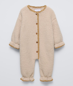 faux shearing baby onesie