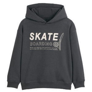 kids skater print hoodie