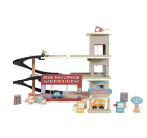 kids wooden toy garage