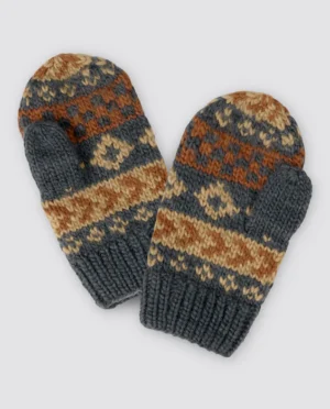 fair isle knitted mittens