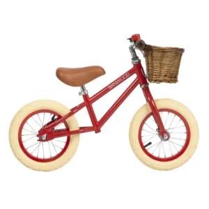 red balance bike