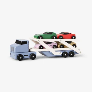 wooden truck with cars