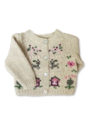 hand knitted folk cardigan