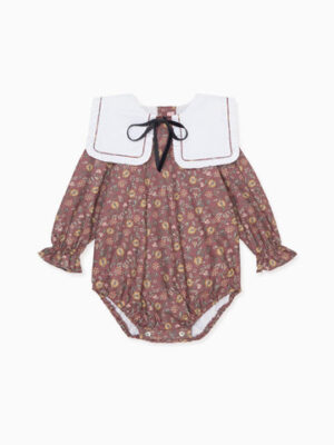 floral collar romper