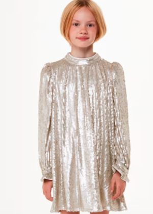girls silver sequin dress