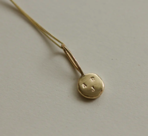 gold initial pendant