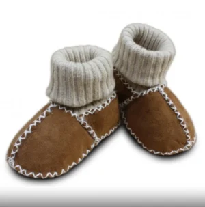 lambskin baby booties