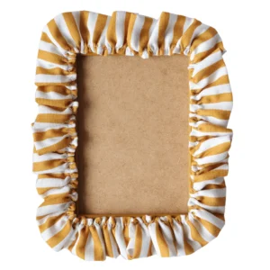 mustard stripe ruffle frame