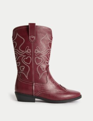 kids red western boots