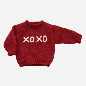 kids red knit baby sweater