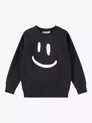 black smiley face kids jumper