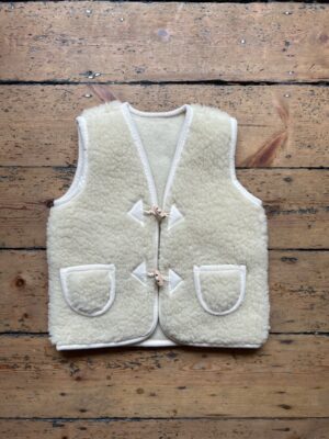 kids natural lambswool vest