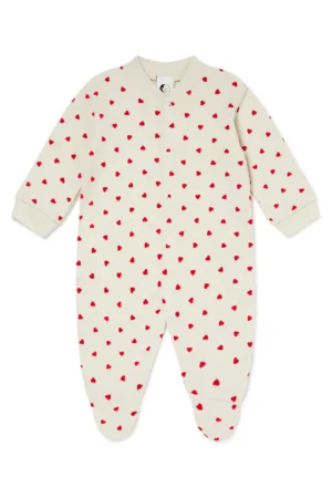 heart baby sleepsuit
