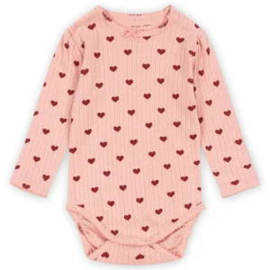 pink heart baby bodysuit