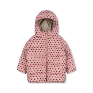 kids heart print bomber jacket