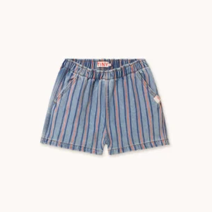 kids denim striped shorts