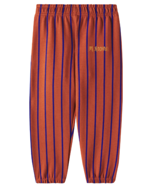 kids rust striped sweatpants