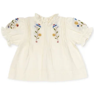 white embroidered top