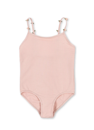 pink rosebud strap swimsuit