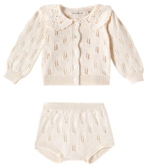beige knit sweater and bloomers