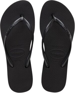 black flip-flops