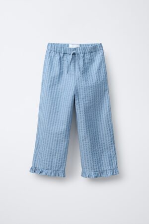 blue seersucker trousers
