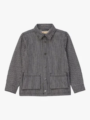 boys navy striped cotton jacket
