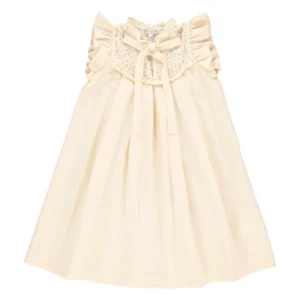 cream lace ribbon dress