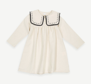embroidered collar dress
