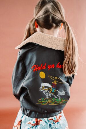 kids leather western jacket