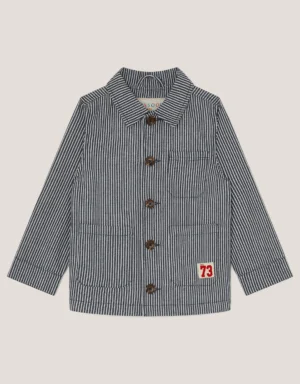 kids pinstripe shacket