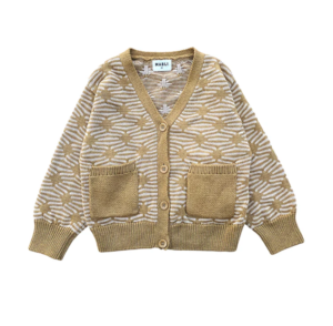 mustard jacquard cardigan