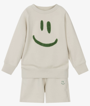 smiley face short set