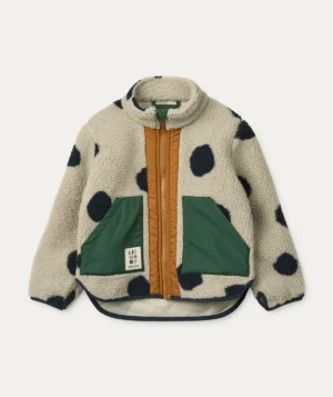 spotty pile kids jacket