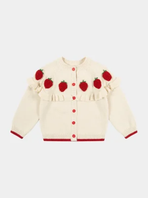 strawberry knitted cardigan