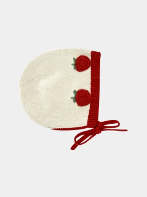 strawberry knitted bonnet