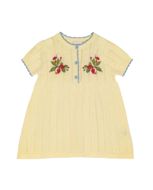 yellow girls knit dress
