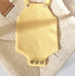 yellow knitted romper
